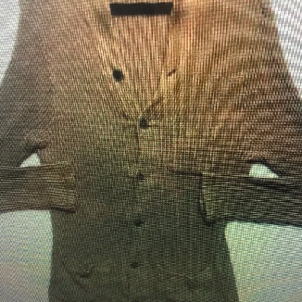 Men's Tan Sweater Cardigan